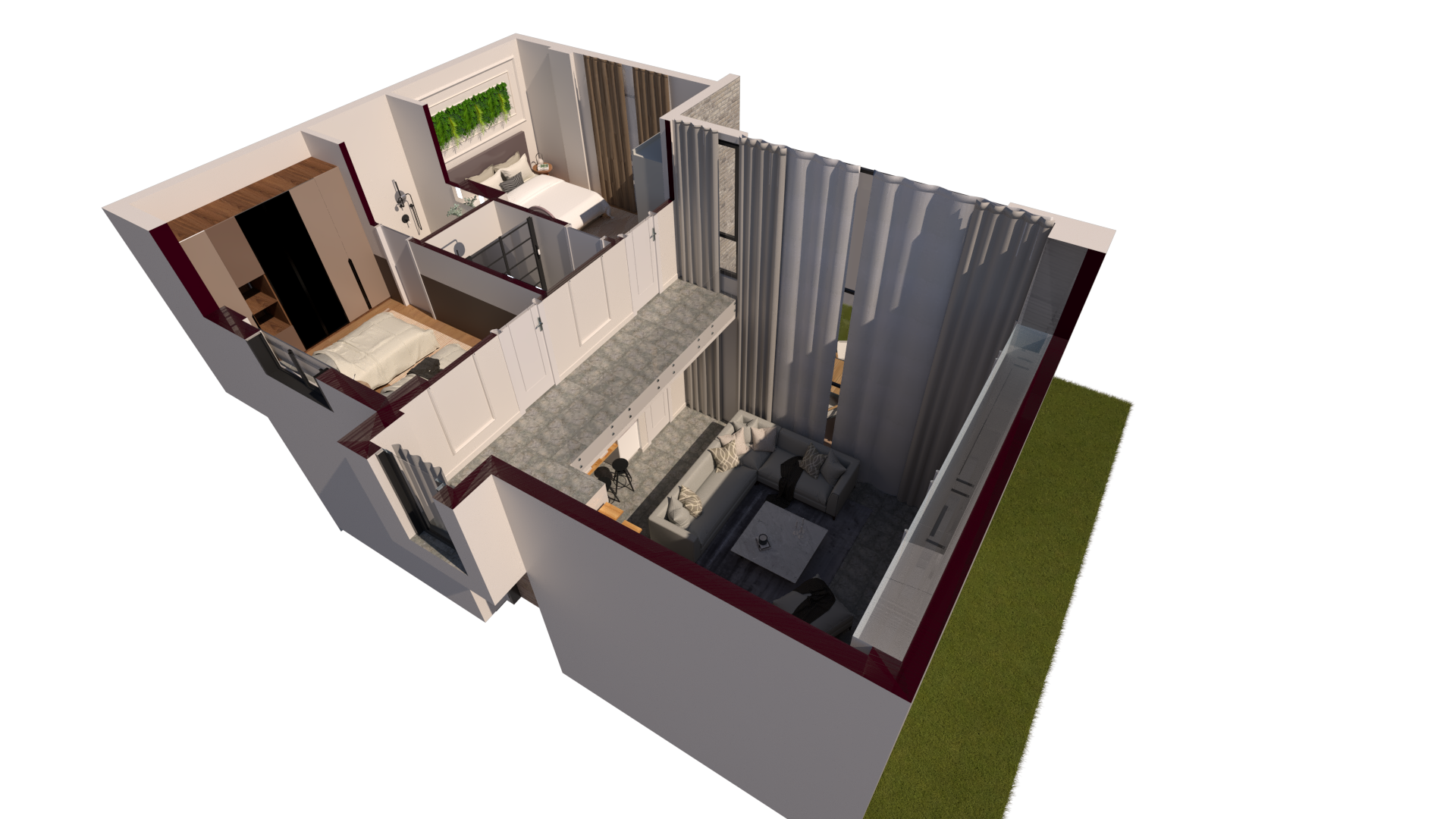 TYPE F FIRST FLOOR ACSONOMETRIC