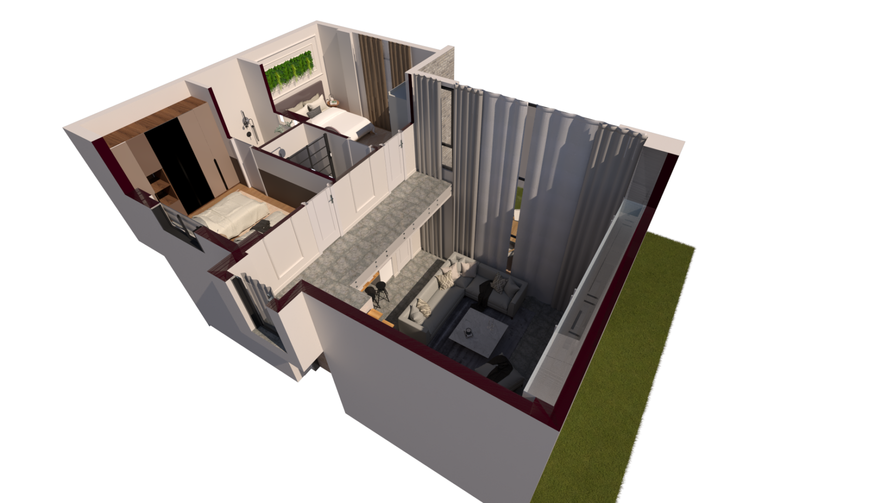 TYPE F FIRST FLOOR ACSONOMETRIC