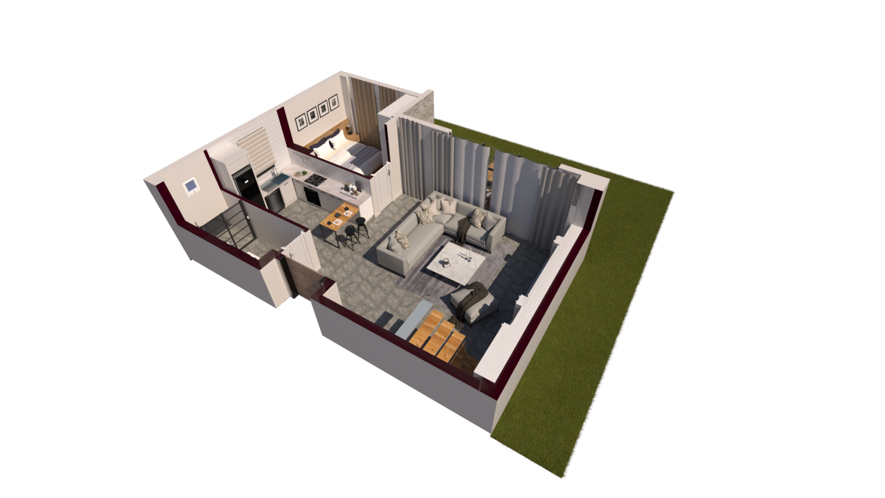 TYPE F GROUND FLOOR ACSONOMETRIC